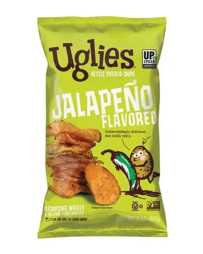 Vista 14 de UGLIES Patatas fritas cocidas en hervidor de agua, aperitivos sin gluten, patatas fritas Kosher, aperitivos sin OMG para niños u oficina, bolsas
