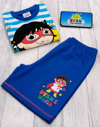 Vista 4 de Ryans World Pijamas - Conjunto de pijama de superhéroe para niños