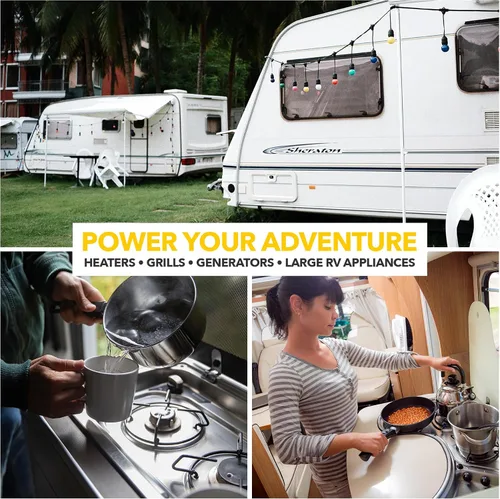 Vista 4 de Nuevo regulador de gas LP/propano para autocaravana Fairview RV Camper – GR-630B salida de alta presión de 30 PSI, entrada/salida de 1/4″ FPT
