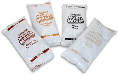 Vista 3 de Crayola Model Magic Naturals, alternativa a arcilla para modelar, cubo de 2 libras, regalo, 4 paquetes (8 onzas cada una)