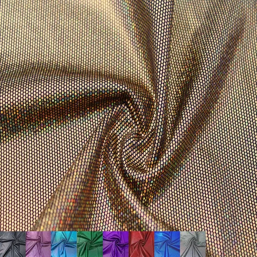 Vista 8 de The Yard - Tela de discoteca con holograma iridiscente de poliéster y elastano de 60 pulgadas de ancho, para decoración del hogar, accesorios Fucsia