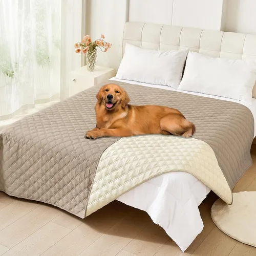Vista 26 de Smiry Funda Impermeable para Cama de Perro Manta para Mascotas, Manta Suave y Lavable para Perros para Muebles Cama Sofá Sofá Reversible, a Cuadros