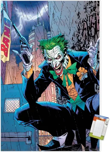 Vista 12 de Trends International DC Comics - Póster de pared de The Joker - Bang, 14.725 x 22.375 pulgadas, versión enmarcada de madera de granero Versión