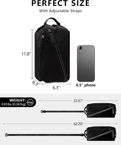 Vista 4 de BAPHITY Pequeña bolsa de gimnasio para mujeres y hombres, bonita bolsa cruzada ligera para fines de semana, mini bolsa de entrenamiento deportiva