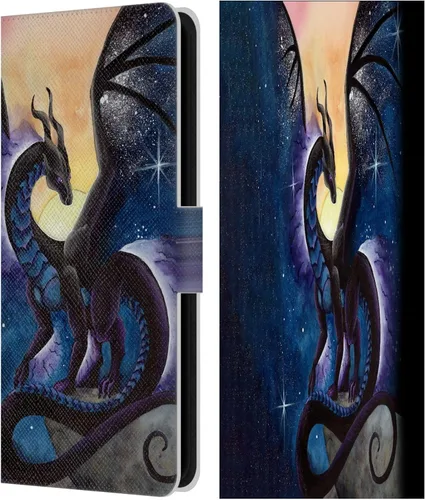 Vista 213 de Head Case Designs Officially Licensed Carla Morrow Galactic Entrancement Dragons Leather Wallet Case Compatible with Samsung Galaxy A07 4G