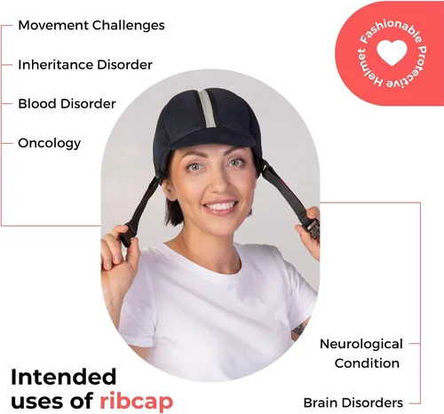 Vista 8 de Ribcap Hardy Medical Grade Protective Helmet Soft Hat for Epilepsy Protective Helmet for Seizures