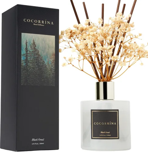 Vista 30 de Difusor de Varillas Cocorrína - Difusor Aromatizante con Aroma de Arroyo de Bambú con 8 Varillas, Difusor de Fragancia para Hogar, Decoración