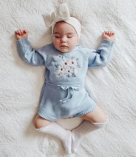 Vista 13 de ZAXARRA Suéter de bebé niña mameluco suéter de punto bordado flor sudadera mameluco ropa de otoño infantil