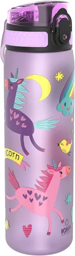 Vista 10 de Ion8 Botella de agua a prueba de fugas, 25.4 fl oz/24 onzas, color azul aguamarina, polímero reciclador resistente al olor sin BPA con tapa abatible