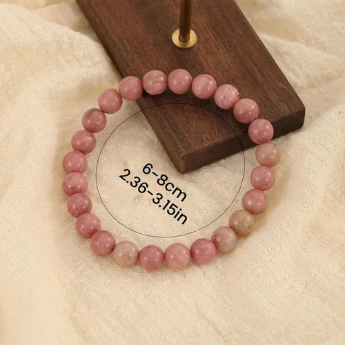 Vista 58 de Crystal Vibe Pulseras de cuentas de 0.315 in para mujeres y hombres, pulseras de cristal con piedras preciosas naturales, tamaño elástico ajustable
