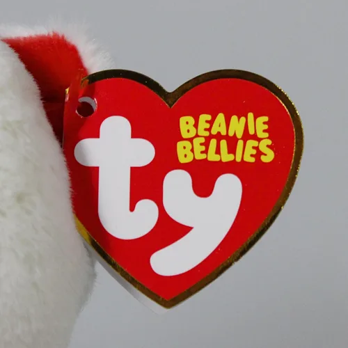 Vista 4 de Ty Beanie DESI - Oso de San Valentín blanco llevando corazón rojo - 6