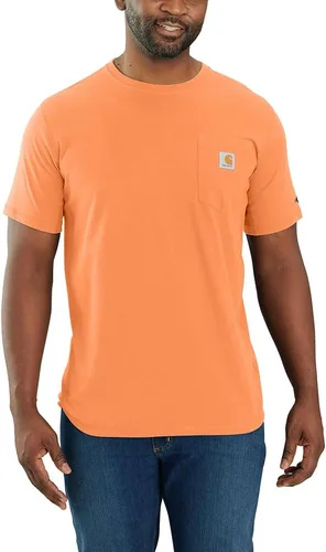 Vista 14 de Carhartt Force - Camiseta de manga corta, con bolsillo, de ajuste holgado y peso medio para hombre Malt