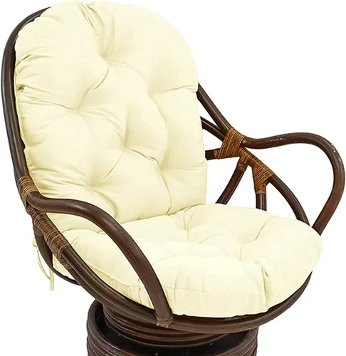 Vista 10 de Cojines basculantes de repuesto para exteriores e interiores, suaves, gruesos, lavables, de sarga sólida, giratorios, con almohada para silla