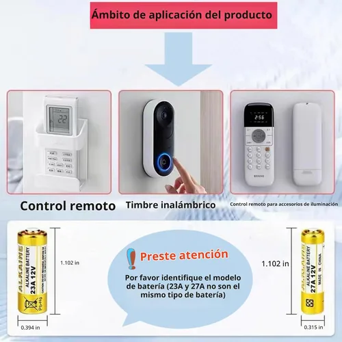 Vista 4 de Paquete de 30 baterías alcalinas 27A A27S MN27 L828 A27 12V (30)