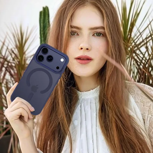 Vista 125 de Anuck - Funda magnética para iPhone 11 compatible con MagSafe, carcasa trasera mate translúcida dura, borde de TPU, delgada, resistente a impactos