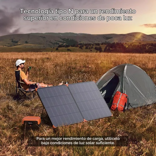 Vista 5 de ZOUPW 180W Panel solar portátil tipo N 16BB para central eléctrica 25% Efficiency Foldable Solar Panel for Jackery/Ecoflow/Bluetti/Anker, IP68