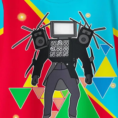 Vista 6 de Skib-di - Conjunto de pantalón para niños, Titan Speakerman TV, hombre, jugador, manga larga, camarógrafo, ropa de 2 piezas, talla 5-12 años