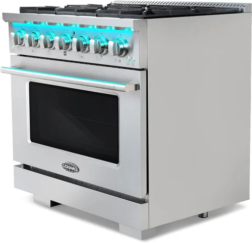 Vista 8 de 36 pulgadas Vista Coll 5.4 pies cúbicos 6 quemadores Cocina de gas
