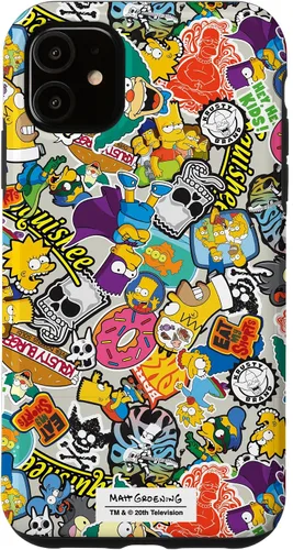 Vista 8 de Funda de collage de pegatinas para iPhone 14 Pro Max de Los Simpson