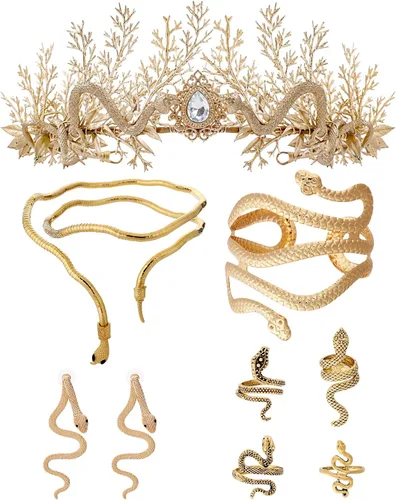 Vista 8 de MOSTORY 5 piezas de accesorios de la medusa griega del bosque para mujer