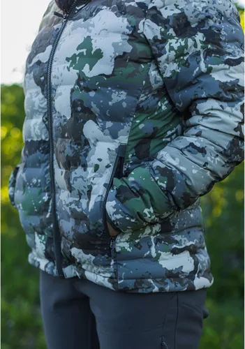 Vista 4 de Chaqueta aislante sintética Dunitas para mujer - Chaqueta de caza de camuflaje para mujer