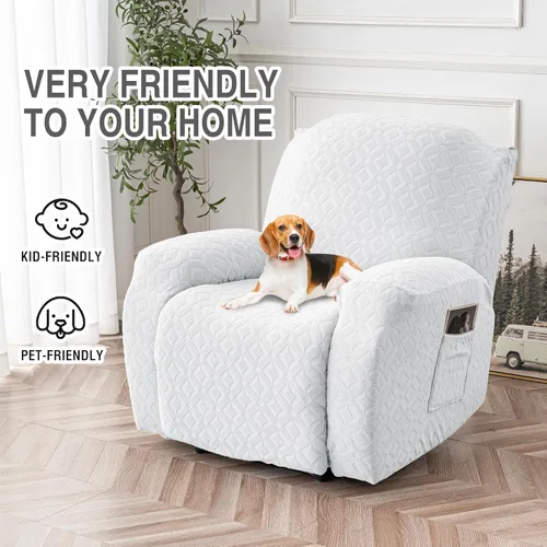 Vista 84 de Gennia Funda Impermeable para Silla Reclinable, Fundas Elásticas para Sofá Reclinable con Bolsillos, Fundas Lavables para Silla Reclinable Lazy Boy