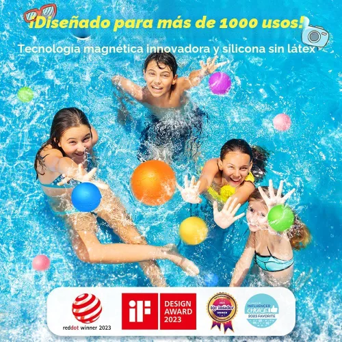 Vista 2 de Smirodi 6 globos de agua reutilizables, juguetes de agua para piscina y playa, para niños y niñas, juguetes de verano para niños de 3 a 12 años