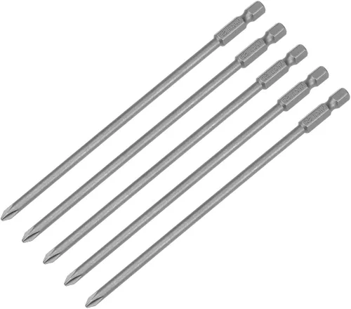 Vista 5 de uxcell 5 brocas magnéticas Phillips PH1 de 0.118 in, vástago hexagonal de 1/4 de pulgada de longitud S2, herramienta eléctrica S2 de 5.9 pulgadas