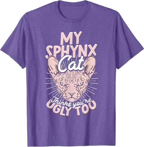 Vista 30 de My Sphynx Cat Thinks You're Ugly Too Pet Hairless Cat Sphynx T-Shirt Asphalt Grey