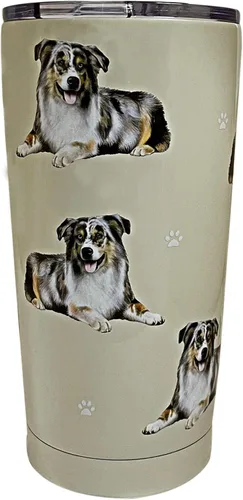 Vista 2 de Vaso de pastor australiano SERENGETI de 16 oz. de acero inoxidable, vaso aislado al vacío con tapa a prueba de derrames