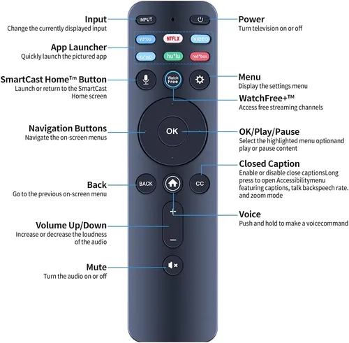 Vista 7 de XRT260 - Control remoto de voz de repuesto para Vizio V-Series 4K Smart TV V435-J01 V505-J01 V505-J09 V505C-J09 V555-J01 V585-J01 V655-J04 V655-J09