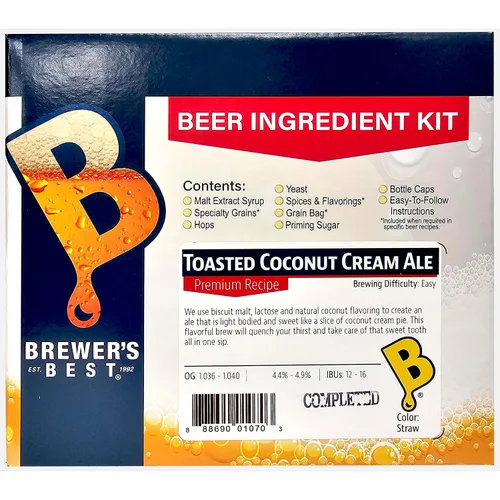 Vista 3 de Brewer's Best Kit de ingredientes de cerveza casera -5 galones (crema de coco tostada Ale)