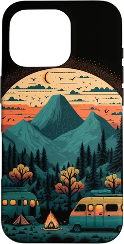 Vista 19 de Funda para iPhone 11 Pro Max Sunset Mountains & Trees para campistas