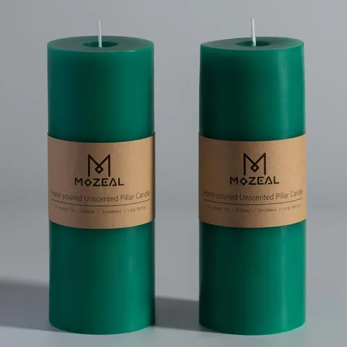 Vista 112 de MOZEAL Juego de 3 velas sin perfume vertidas a mano de 3 x 6 pulgadas, velas tipo pilar sin goteo, combustión de larga duración, aproximadamente 120