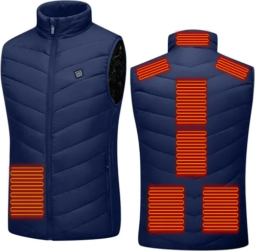 Vista 2 de oelaio Heated Vest for Men Women 2023 Fashion Heated Vest with 9 Heat Zones Electric Vest Winter Warm Jacket with Pocket
