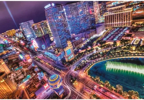 Vista 2 de Clementoni Rompecabezas de Las Vegas (2000 piezas), multicolor, 8 pulgadas