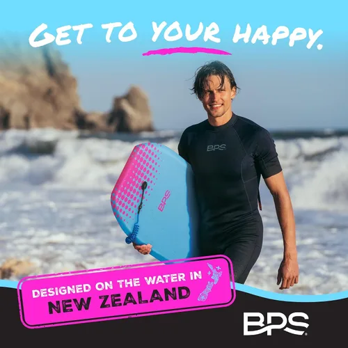Vista 7 de BPS Tabla de Bodyboard "Shaka" de Nueva Zelanda para Todas las Condiciones de Olas - Ligera con Núcleo de EPS, Parte Inferior Lisa de HDPE, Tablas