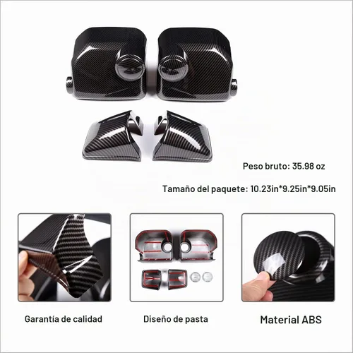 Vista 7 de 6 piezas de cubierta de espejo retrovisor exterior compatible con Toyot@ FJ Cruiser 2007-2021 Aunginsy cubierta de protección para retrovisor