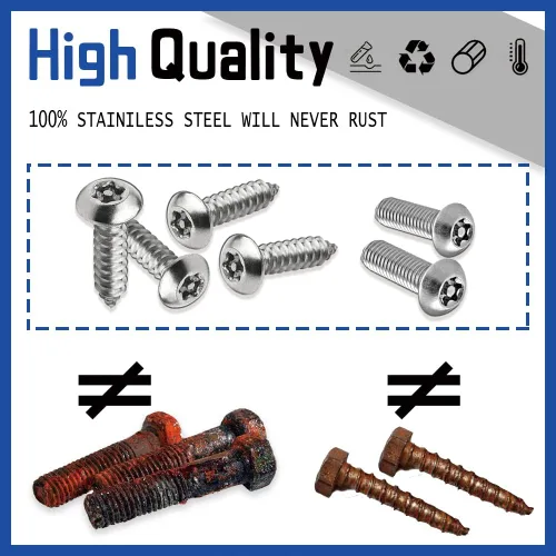 Vista 2 de 8 piezas de kit de tornillos antirrobo para placa de matrícula, hardware de montaje resistente a manipulaciones, juego de tornillos de acero