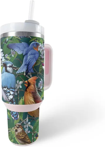 Vista 34 de MightySkins Skin - Vaso de vinilo compatible con Stanley The Quencher H2.0 FlowState de 40 onzas, diversión de los años 90, protectora, duradera