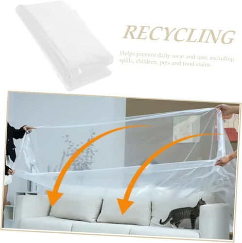 Vista 4 de DECHOUS Funda antipolvo para sofá, funda de cama para mascotas, funda de plástico para cama, protectores de muebles de plástico, funda de sofá