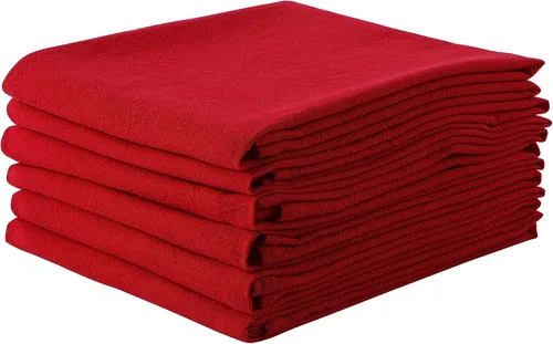 Vista 10 de Paños de cocina de saco de harina 100% algodón, paquete de 6, toallas de cocina altamente absorbentes, toallas de té de algodón lisas para secar