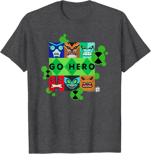 Vista 34 de Ben 10 Go Hero - Camiseta, Azul / Patchwork, S