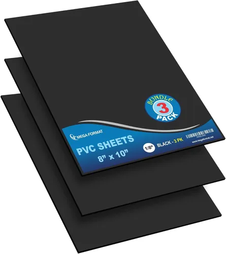 Vista 18 de Mega Format Hojas de plástico de PVC expandido – Hoja negra rígida de 5 x 7 pulgadas para manualidades, señalización y exhibiciones – Sintra Negro