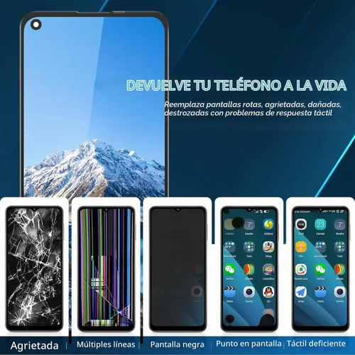 Vista 2 de Reemplazo de pantalla para OnePlus Nord N20 5G pantalla LCD táctil digitalizador Asamblea con kit (negro)