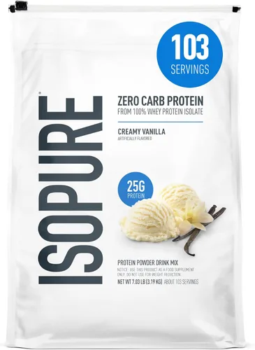 Vista 20 de Isopure Proteína aislada de suero de carbohidratos en polvo, crema
