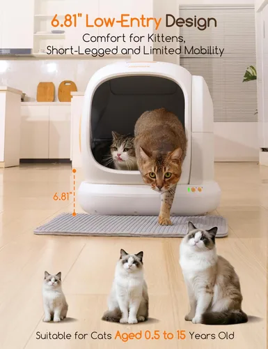 Vista 2 de Meowant Caja de arena para gatos autolimpiante, control de aplicación
