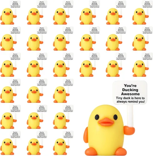Vista 42 de Gejoy 25 piezas de mini figuras de pato, coloridos regalos motivacionales positivos, decoraciones inspiradoras de animales para graduación