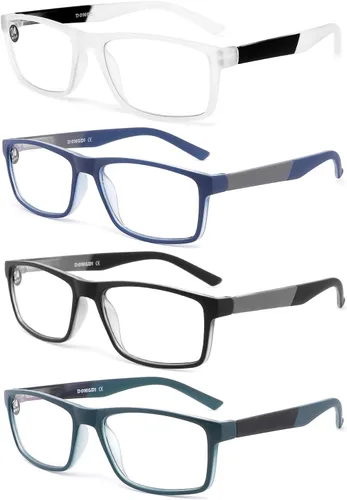 Vista 14 de Gafas de Lectura con Bloqueo de Luz Azul Paquete de 4 Lectores de Computadora para Mujeres y Hombres, Anteojos con Filtro de Rayos UV Antirreflejos