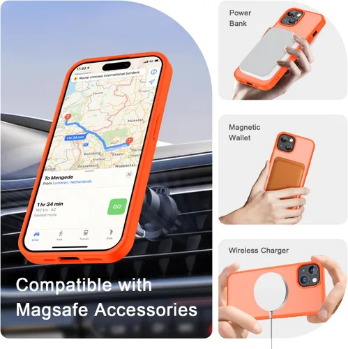Vista 730 de Funda para Google Pixel 10 Pro XL, cubierta magnética mate, color negro Fit for MagSafe, Screen Protector included, Shockproof Military Grade